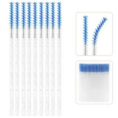 50 komada jednokratne četkice za šminku Mikročetkica za trepavice Štapići za maskaru Kozmetički aplikator Mikročetkica za obrve Pribor za nadogradnju trepavica