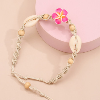 Boho Морска звезда Conch Shell Beads Гривна за глезен на крака Ансети с цветя от ананас Боси крака за жени Верига за крака Плажни бижута