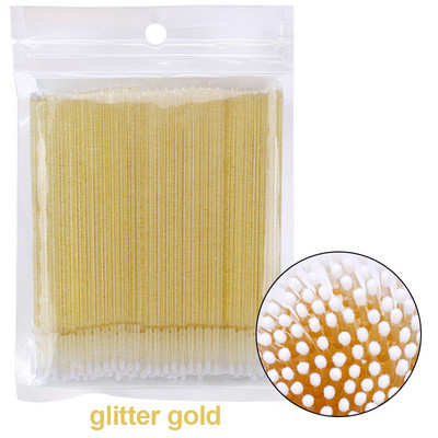 MSOKAY100PCS/Lot Skropstu birstes Kokvilnas tampons Micro Individual Eyelashes Mikrobirstītes noņemšana Tīrīšana Skropstu pieaudzēšana Aksesuāri