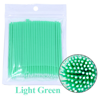 MSOKAY100PCS/Lot Skropstu birstes Kokvilnas tampons Micro Individual Eyelashes Mikrobirstītes noņemšana Tīrīšana Skropstu pieaudzēšana Aksesuāri