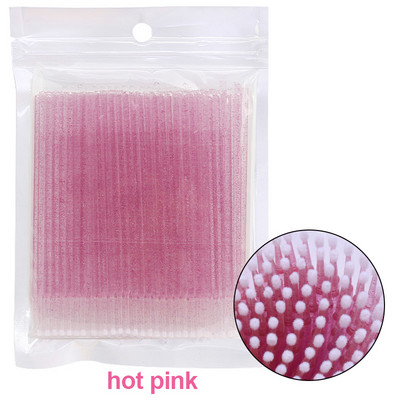 MSOKAY100PCS/Lot Skropstu birstes Kokvilnas tampons Micro Individual Eyelashes Mikrobirstītes noņemšana Tīrīšana Skropstu pieaudzēšana Aksesuāri