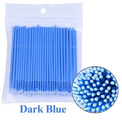 MSOKAY100PCS/Lot Skropstu birstes Kokvilnas tampons Micro Individual Eyelashes Mikrobirstītes noņemšana Tīrīšana Skropstu pieaudzēšana Aksesuāri