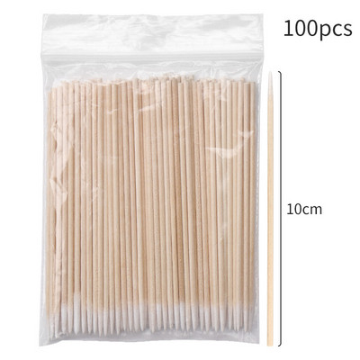 MSOKAY100PCS/Lot Skropstu birstes Kokvilnas tampons Micro Individual Eyelashes Mikrobirstītes noņemšana Tīrīšana Skropstu pieaudzēšana Aksesuāri