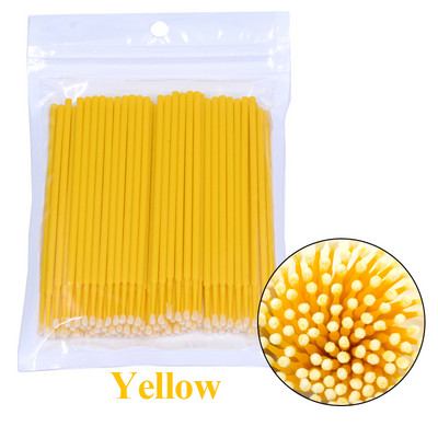 MSOKAY100PCS/Lot Skropstu birstes Kokvilnas tampons Micro Individual Eyelashes Mikrobirstītes noņemšana Tīrīšana Skropstu pieaudzēšana Aksesuāri