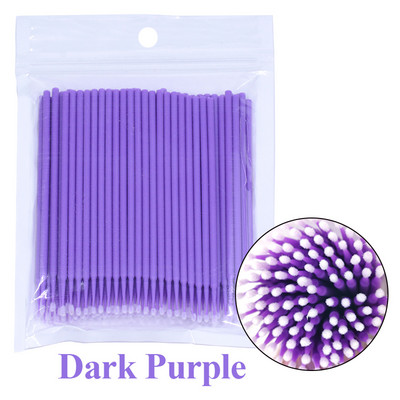 MSOKAY100PCS/Lot Skropstu birstes Kokvilnas tampons Micro Individual Eyelashes Mikrobirstītes noņemšana Tīrīšana Skropstu pieaudzēšana Aksesuāri