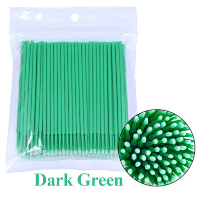 MSOKAY100PCS/Lot Skropstu birstes Kokvilnas tampons Micro Individual Eyelashes Mikrobirstītes noņemšana Tīrīšana Skropstu pieaudzēšana Aksesuāri
