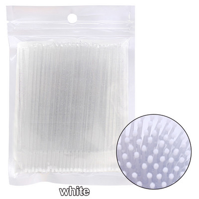 MSOKAY100PCS/Lot Skropstu birstes Kokvilnas tampons Micro Individual Eyelashes Mikrobirstītes noņemšana Tīrīšana Skropstu pieaudzēšana Aksesuāri