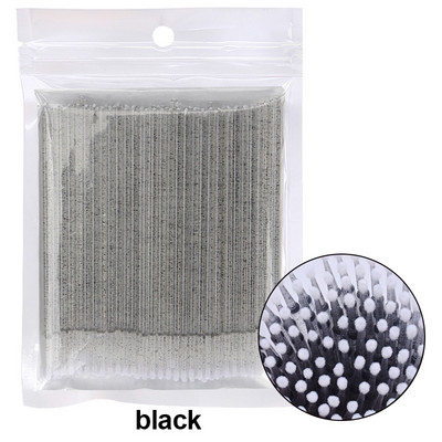 MSOKAY100PCS/Lot Skropstu birstes Kokvilnas tampons Micro Individual Eyelashes Mikrobirstītes noņemšana Tīrīšana Skropstu pieaudzēšana Aksesuāri