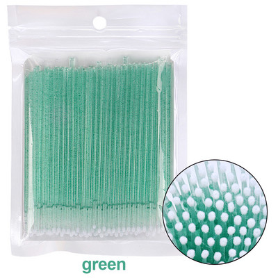 MSOKAY100PCS/Lot Skropstu birstes Kokvilnas tampons Micro Individual Eyelashes Mikrobirstītes noņemšana Tīrīšana Skropstu pieaudzēšana Aksesuāri