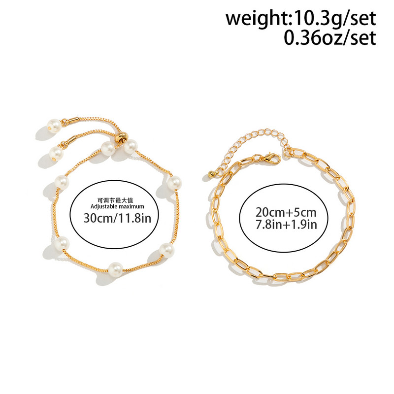 Ingemark Boho daugiasluoksnė imitacija perlų pakabukų kutų grandinėlė kulkšnies sandalai basomis kojomis vasaros paplūdimio vestuvinių papuošalų priedai