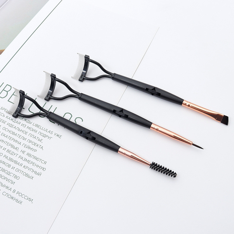 Kahepealine ripsmekoolutaja Beauty Makeup Ripsmete eraldaja Kokkupandav metallist ripsmehari Ripsmetušš Curl Beauty Makeup Kosmeetiline tööriist