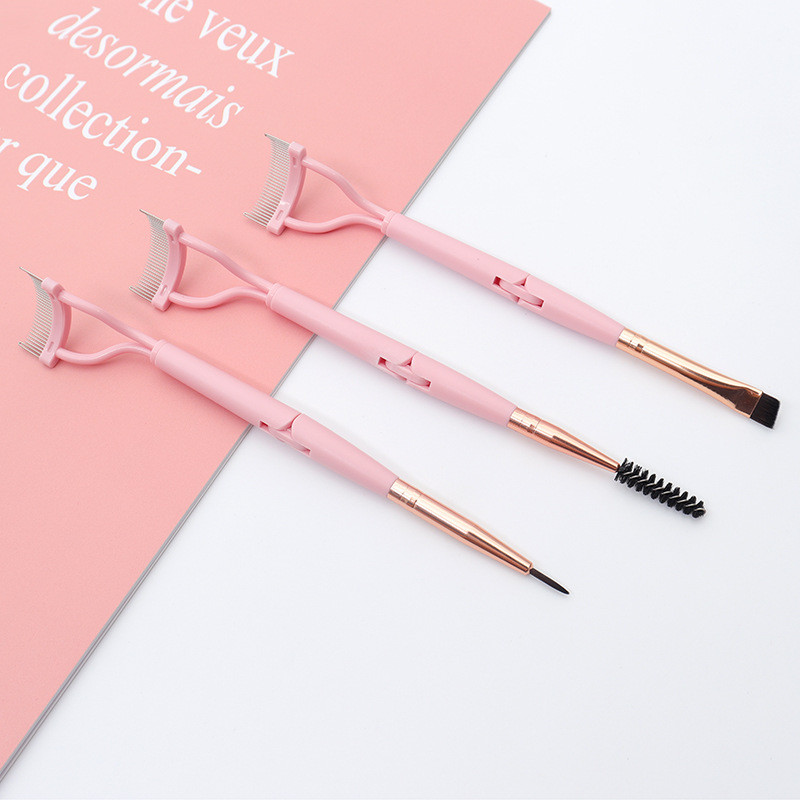 Kahepealine ripsmekoolutaja Beauty Makeup Ripsmete eraldaja Kokkupandav metallist ripsmehari Ripsmetušš Curl Beauty Makeup Kosmeetiline tööriist