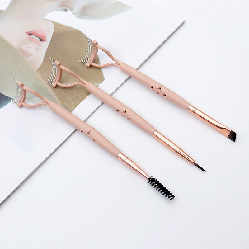 Kahepealine ripsmekoolutaja Beauty Makeup Ripsmete eraldaja Kokkupandav metallist ripsmehari Ripsmetušš Curl Beauty Makeup Kosmeetiline tööriist