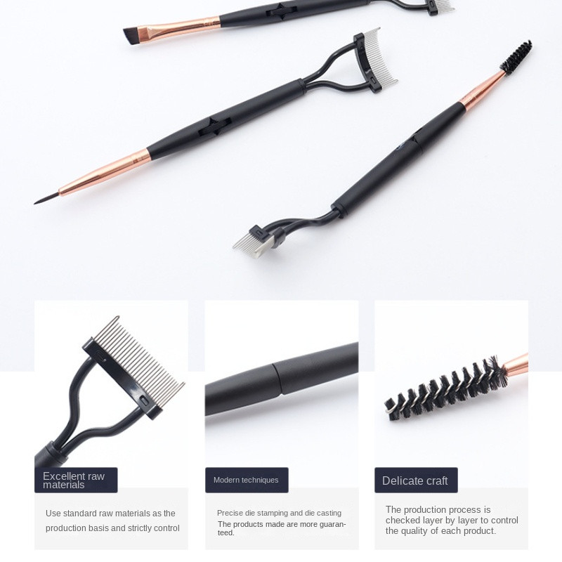 Kahepealine ripsmekoolutaja Beauty Makeup Ripsmete eraldaja Kokkupandav metallist ripsmehari Ripsmetušš Curl Beauty Makeup Kosmeetiline tööriist