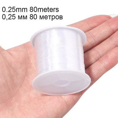 1 KOM 0,2-1 mm struna za pecanje za perle, žica, prozirna, nerastezljiva najlonska žica, konac za izradu perli, konac za izradu nakita, veleprodaja