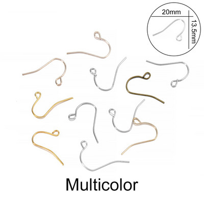 100 tk/partii 20*17mm 10 värvi raudhelmestega amuletid kõrvarõngajuhtmed kõrvakonksuga kõrvarõngad.