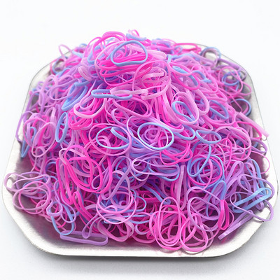 novo1000kom/ Šarene gumice za kosu za jednokratnu upotrebu Gumica za djevojčice Elastična gumica Držač za rep Dodaci za kosu Gumice za kosu