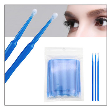 100/5 τεμ. Micro brush eyelashes Make up Individual Lashes Removing Swab Micro Brush For Eyelash Extensions Eyelashes