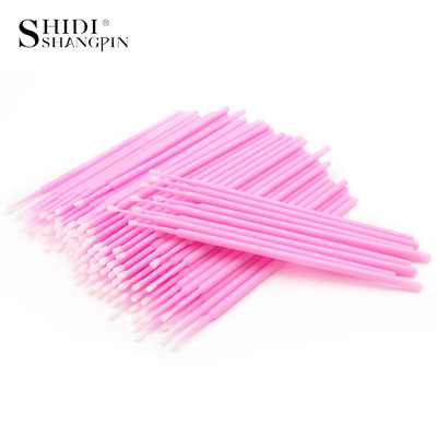 100/5 τεμ. Micro brush eyelashes Make up Individual Lashes Removing Swab Micro Brush For Eyelash Extensions Eyelashes