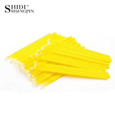 100/5 τεμ. Micro brush eyelashes Make up Individual Lashes Removing Swab Micro Brush For Eyelash Extensions Eyelashes