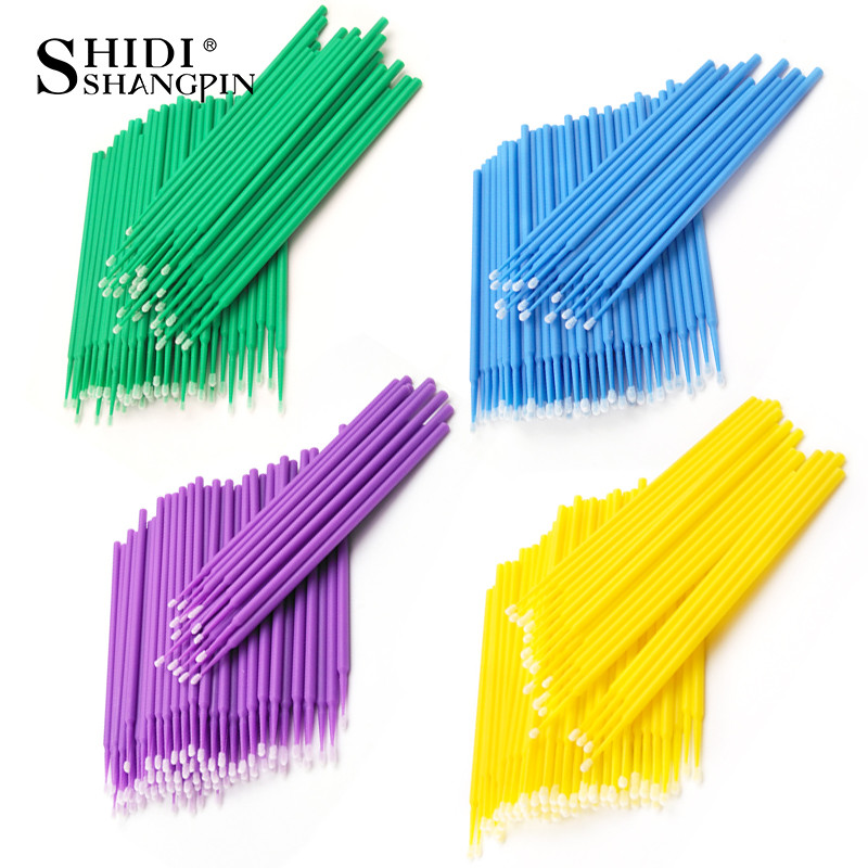 100/5 τεμ. Micro brush eyelashes Make up Individual Lashes Removing Swab Micro Brush For Eyelash Extensions Eyelashes