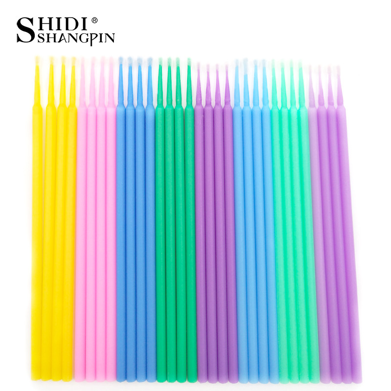 100/5 τεμ. Micro brush eyelashes Make up Individual Lashes Removing Swab Micro Brush For Eyelash Extensions Eyelashes