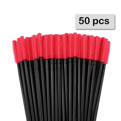 50 tk ühekordselt kasutatav silikoongeeliga ripsmehari ripsmetušš Wands Professionaalsed ripsmete pikendamise tööriistad ja meigitarbed