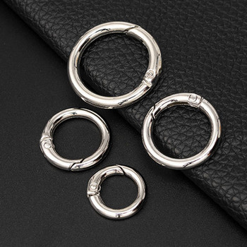 10 τμχ Μεταλλικά O Ring κουμπώματα με ελατήρια για DIY κοσμήματα Ανοιγόμενα στρογγυλά καραμπίνια για μπρελόκ για τσάντες με αγκίστρια για αγκράφες