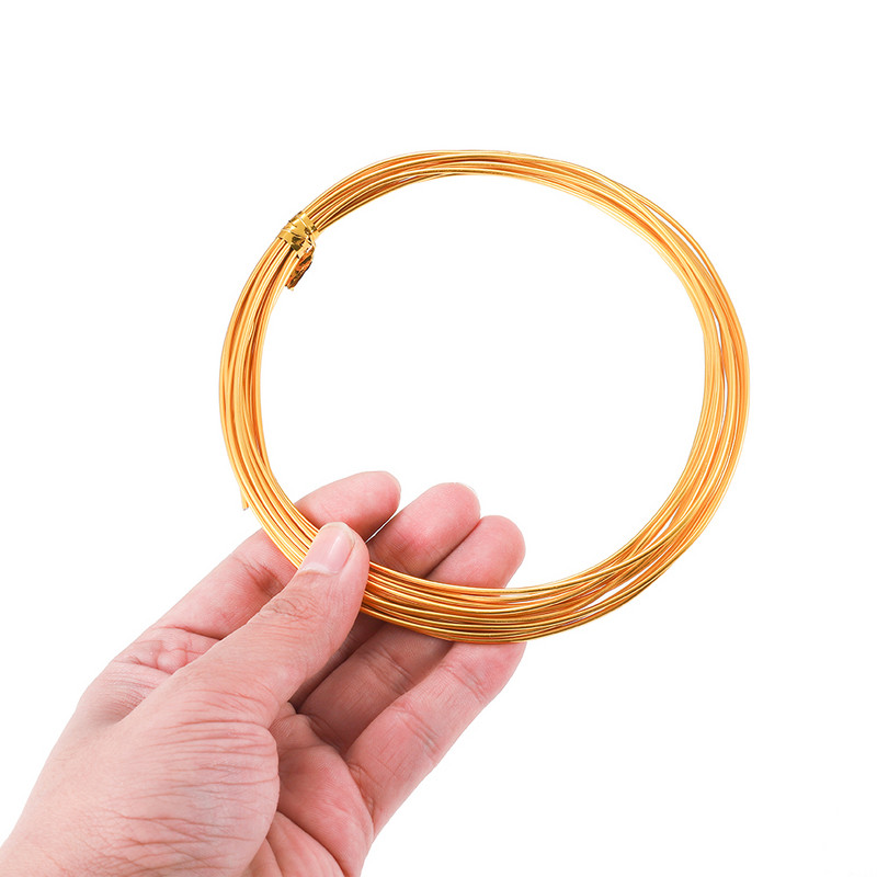 0,6-3mm Anadized στρογγυλό σύρμα αλουμινίου 2-10 μέτρα Ευέλικτο βαμμένο μεταλλικό σύρμα αλουμινίου για αξεσουάρ κατασκευής κοσμημάτων DIY