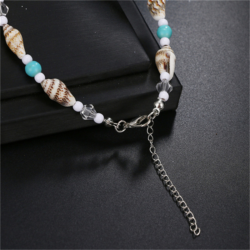 IFKM Vintage Anklet Starfish κρεμαστό μανδύα 2023 για γυναίκες Bohemian Stone Beads Bohemian Ankle Bracelet Beach Foot Jewelry