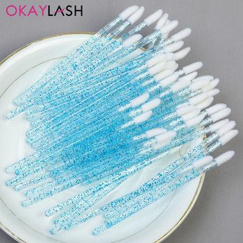Okaylash Glitter Eyelash Extension Cleaning Brushes Crystal Micro Lip Gloss Applicator Shining Cleaner Εργαλεία Μακιγιάζ