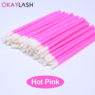 Okaylash ühekordselt kasutatavad sädelevad ripsmepikendused puhastusharjad Crystal Micro huuleläike aplikaator Säravad puhastusvahendid meigivahendid