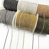 2 γιάρδες χρυσή/ασημένια/χάλκινη/μαύρη αλυσίδα κολιέ για κοσμήματα Δημιουργία ευρημάτων DIY Αλυσίδες κολιέ Υλικά Χειροποίητα