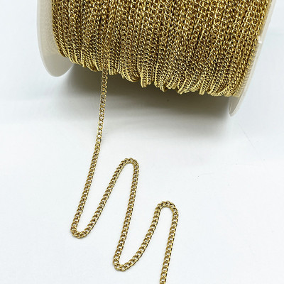 2 γιάρδες χρυσή/ασημένια/χάλκινη/μαύρη αλυσίδα κολιέ για κοσμήματα Δημιουργία ευρημάτων DIY Αλυσίδες κολιέ Υλικά Χειροποίητα