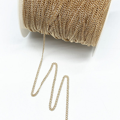 2 γιάρδες χρυσή/ασημένια/χάλκινη/μαύρη αλυσίδα κολιέ για κοσμήματα Δημιουργία ευρημάτων DIY Αλυσίδες κολιέ Υλικά Χειροποίητα