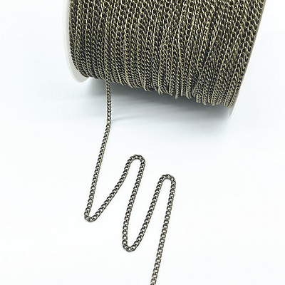 2 γιάρδες χρυσή/ασημένια/χάλκινη/μαύρη αλυσίδα κολιέ για κοσμήματα Δημιουργία ευρημάτων DIY Αλυσίδες κολιέ Υλικά Χειροποίητα