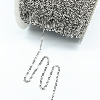 2 γιάρδες χρυσή/ασημένια/χάλκινη/μαύρη αλυσίδα κολιέ για κοσμήματα Δημιουργία ευρημάτων DIY Αλυσίδες κολιέ Υλικά Χειροποίητα