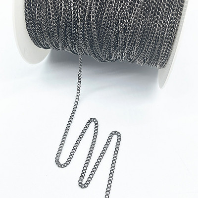 2 γιάρδες χρυσή/ασημένια/χάλκινη/μαύρη αλυσίδα κολιέ για κοσμήματα Δημιουργία ευρημάτων DIY Αλυσίδες κολιέ Υλικά Χειροποίητα