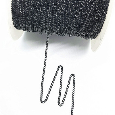 2 γιάρδες χρυσή/ασημένια/χάλκινη/μαύρη αλυσίδα κολιέ για κοσμήματα Δημιουργία ευρημάτων DIY Αλυσίδες κολιέ Υλικά Χειροποίητα