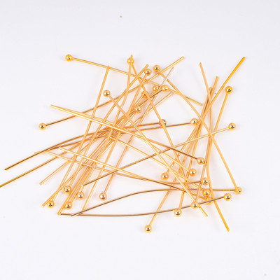 100 τμχ/παρτίδα από ανοξείδωτο ατσάλι Αξεσουάρ κοσμημάτων Diy Σκουλαρίκια Καρφίτσες με χάντρες Επίπεδες καρφίτσες κεφαλής για προμήθειες κατασκευής κοσμημάτων