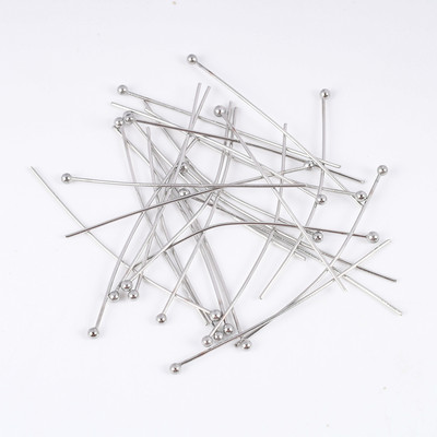 100 τμχ/παρτίδα από ανοξείδωτο ατσάλι Αξεσουάρ κοσμημάτων Diy Σκουλαρίκια Καρφίτσες με χάντρες Επίπεδες καρφίτσες κεφαλής για προμήθειες κατασκευής κοσμημάτων