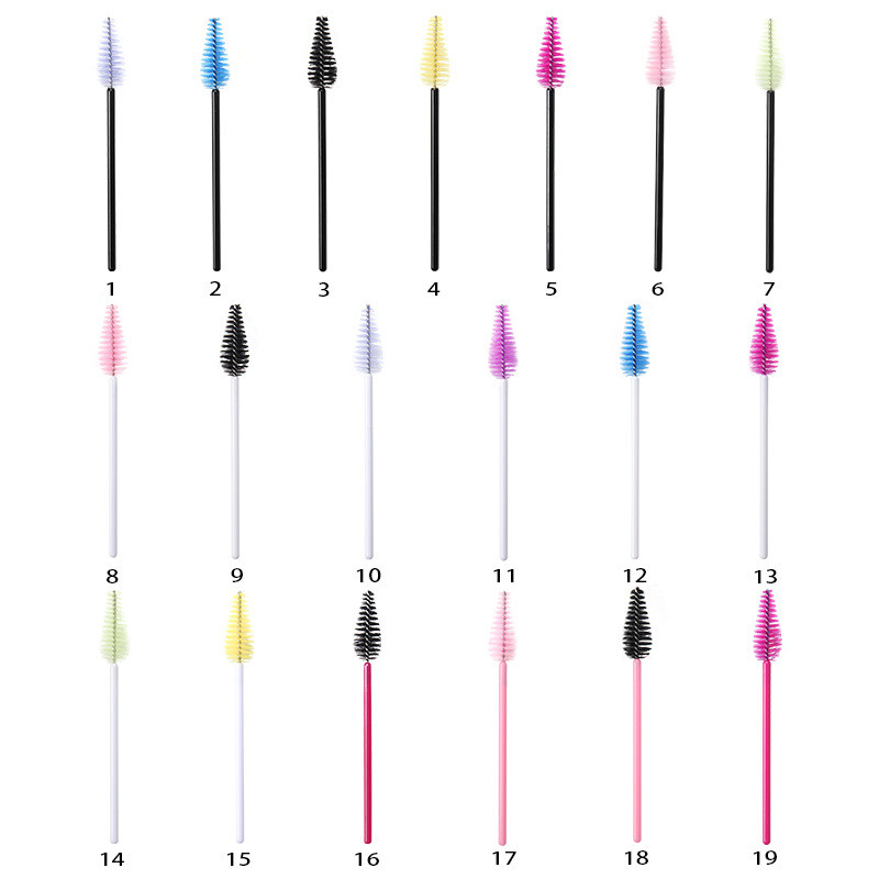 25 buc. consumabile pentru extensie de gene Perii de machiaj Bagheta de rimel micropersă pentru sprâncene Aplicator de cosmetice perie spoolie