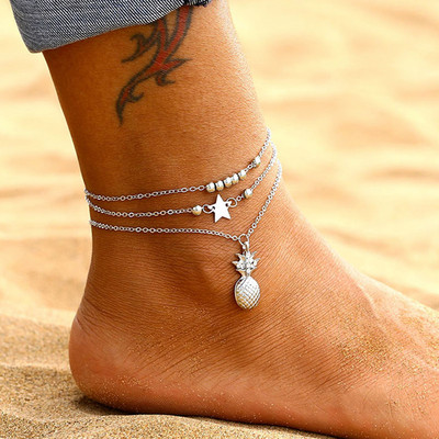 IFKM Bohemia Anklets For Women Turtle Tree of Life Σανδάλια Παπούτσια ξυπόλυτη παραλία Αστραγάλος Καλοκαιρινό βραχιόλι Πόδι Κοσμήματα για κορίτσια