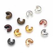 100 τμχ Ανοιχτές χάντρες πτύχωσης Καλύμματα Πλακωτές χάντρες Πώμα διαχωρισμού χάντρες για DIY κοσμήματα Κατασκευή ευρημάτων Προμήθειες quetschperlen