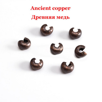 100 τμχ Ανοιχτές χάντρες πτύχωσης Καλύμματα Πλακωτές χάντρες Πώμα διαχωρισμού χάντρες για DIY κοσμήματα Κατασκευή ευρημάτων Προμήθειες quetschperlen