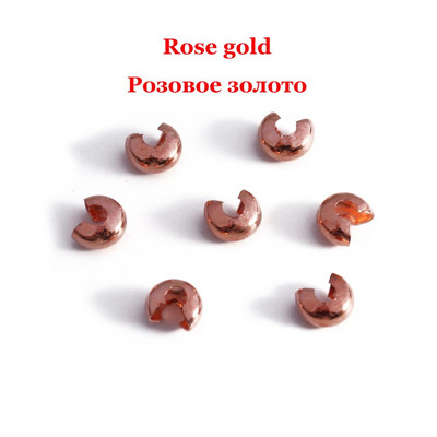 100 τμχ Ανοιχτές χάντρες πτύχωσης Καλύμματα Πλακωτές χάντρες Πώμα διαχωρισμού χάντρες για DIY κοσμήματα Κατασκευή ευρημάτων Προμήθειες quetschperlen