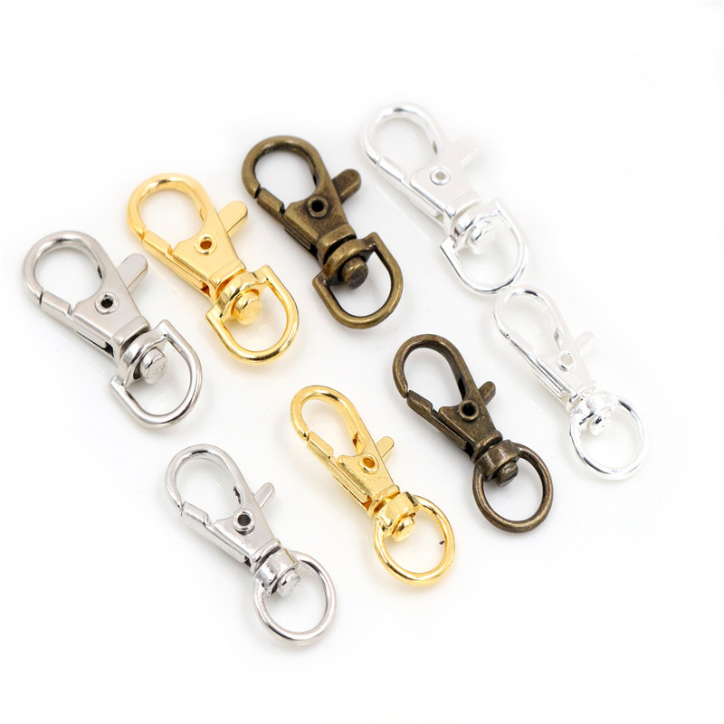 10 bucăți/lot 32mm 36mm 38mm Bronz Rodiu Aur Placat cu argint Concluzii de bijuterii, cârlige pentru închidere homar pentru lanț de colier și brățară DIY