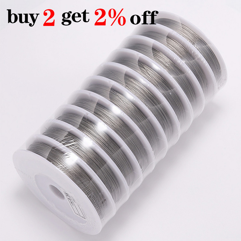 1 ρολό/παρτίδες 0,3-1,0mm Ανθεκτικό σύρμα από ανοξείδωτο ατσάλι Tiger Tail Beading Wire for Jewelry Making Finding