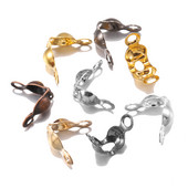 100-200 τμχ κούμπωμα σύνδεσης Εφαρμογή 4*7 χιλιοστών Αλυσίδα μπάλας Calotte End Crimps Beads Εξαρτήματα σύνδεσης για προμήθειες κατασκευής κοσμημάτων DIY