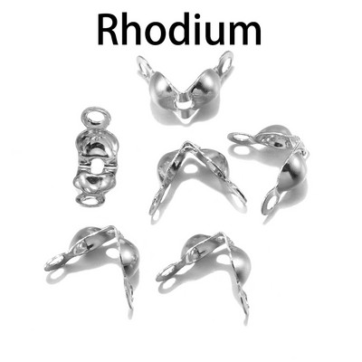 100-200 τμχ κούμπωμα σύνδεσης Εφαρμογή 4*7 χιλιοστών Αλυσίδα μπάλας Calotte End Crimps Beads Εξαρτήματα σύνδεσης για προμήθειες κατασκευής κοσμημάτων DIY